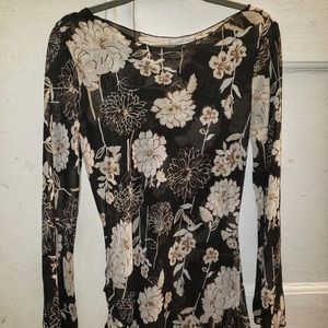 Mao Mao Multi Colored Jersey Blouse Vintage Style